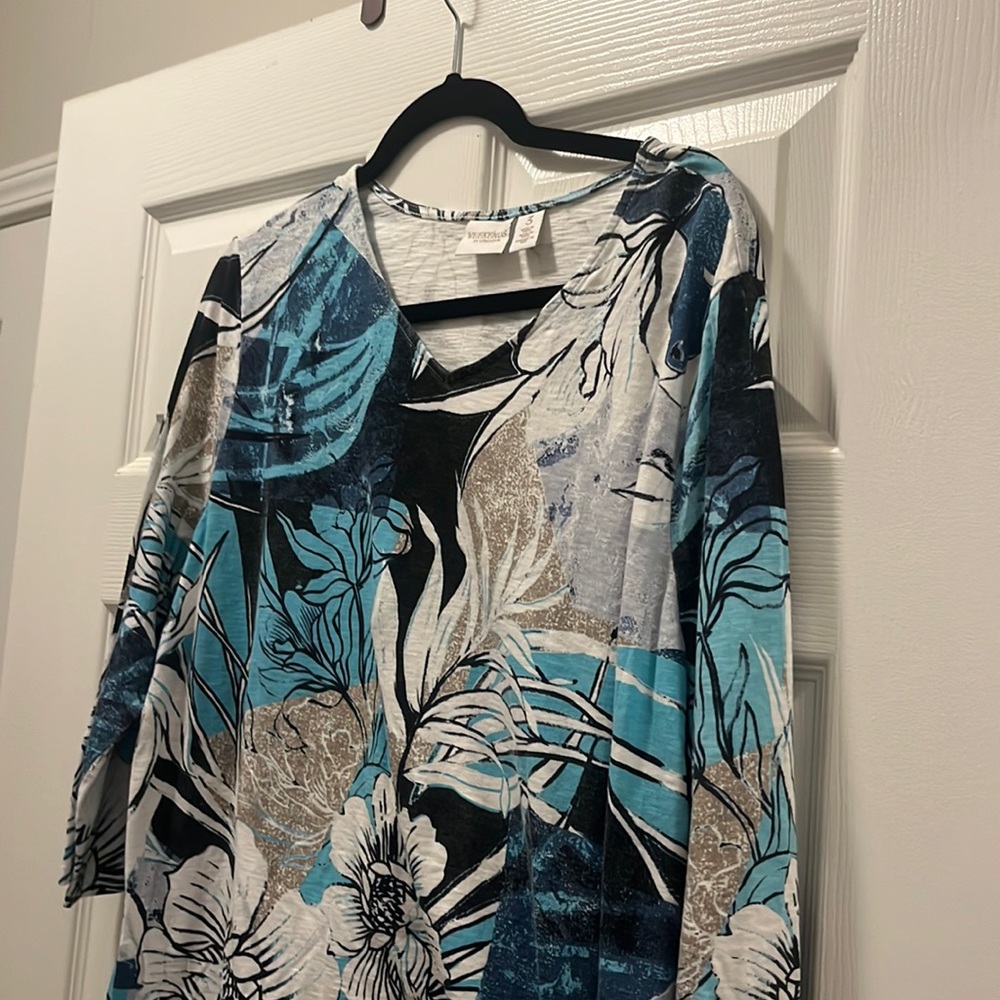 Weekends by Chico’s 3/4 Sleeve Top size 3 (xl)